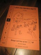 LES OG SKRIV RETT. Ubrukt hefte, o-lyden, 1974. 
