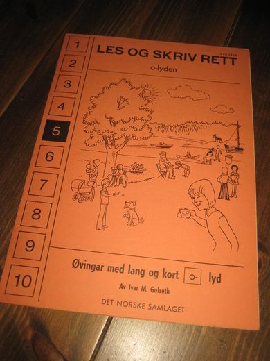 LES OG SKRIV RETT. Ubrukt hefte, o-lyden, 1974. 