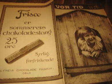 1926 nr 029 VOR TID Frisco chokoladestang Freia