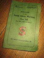INSTROCTIONS SINGER SEWING MACHINES 34 K. 30-40 TALLET.