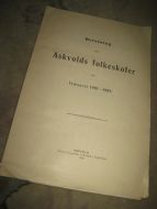 Beretning om Alværsunds folkeskoler for femaaret 1901-1905. 8 sider, 1906.