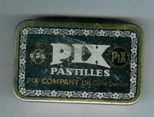 PIX PASTILLESfra PIX COMPANY Ltd, Gefle, Sweden