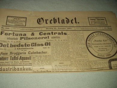 1901,nr 280, Ørebladet.