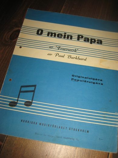 O mein Papa. 1951. Rift i rygg. 