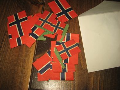 Pakke flagg fra 40-50 tallet