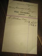 MODALEN 3 AUGUST 1905 Fra Olav Straume Landhandleri