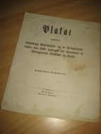 Placat indeholdende almindelige Bestemmelser om de Forsigtighedsregler ved Transport af Nitroglyserin, Dynamit og Akrudt. 1871.