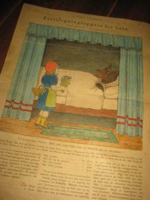 JULENS farveleggingsoppgave for barn Fra Illustrert Familieblad 1920 Dette er ark nr 11