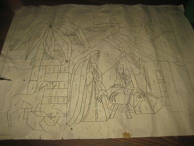 Mønsterark for bildevev ca 60*50 cm stort