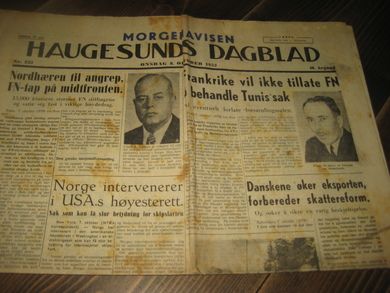 1952 nr 233 HAUGESUNDS DAGBLAD