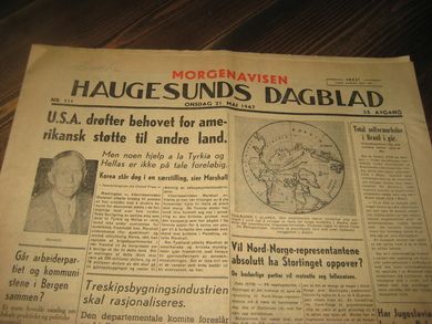 1947 nr 111 HAUGESUNDS DAGBLAD