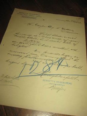 BENNETS REISEBUREAU KRISTIANIA 1912