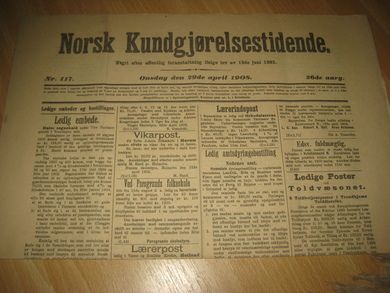 1908 nr 117 Norsk Kundgjørelsestidende