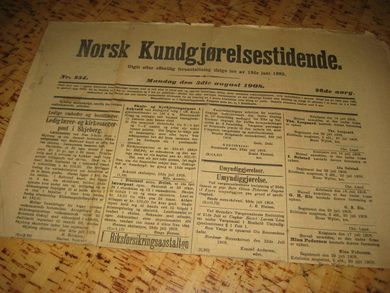 1908 nr 234 Norsk Kundgjørelsestidende