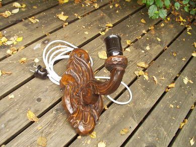 Vegglampe i tre 50 tallet