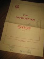 VINOPPSKRIFTER fra Fredr. Hveding 50-60 tallet