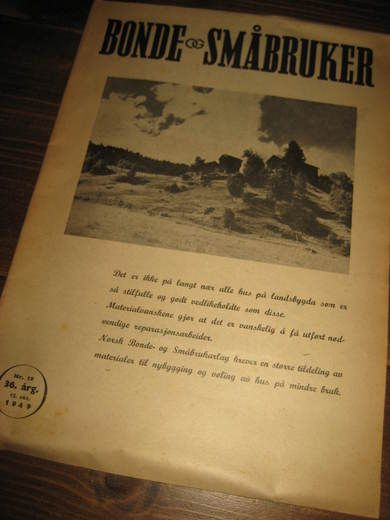 1949 nr 019 BONDE OG SMÅBRUKER