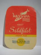 HAVGULL Sildfilet, I NORSK OLJE,  fra HAVGULL PACKING CO, Stavanger.