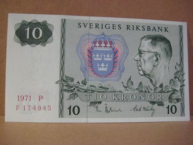 1971 P F174945 10 KRONOR