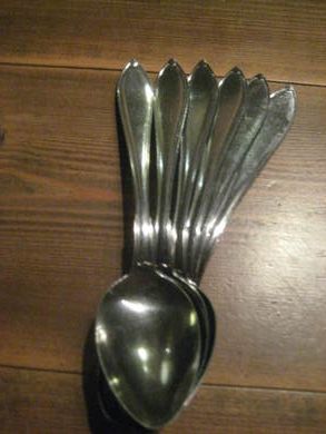 Lot med 6 stk rustfrie skeier fra 50-60 tallet, dette er lot nr  2