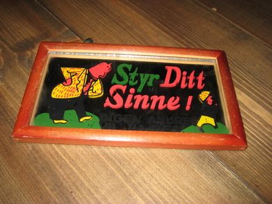 Speilbilde med tekst: Styr Ditt Sinne! INGEN ANDRE VIL HA DET 70 tallet