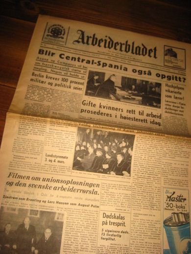 1939 nr 032 Arbeiderbladet