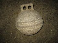 Metall flytekule brukt ved garnfiske i gamle dager ca 25 cm i diameter