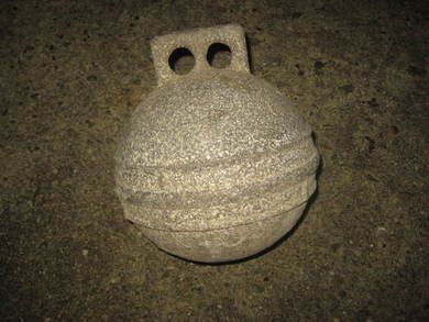 Metall flytekule brukt ved garnfiske i gamle dager ca 25 cm i diameter