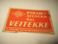 Forsida på eldre fyrstikkeske VIKING VEITEKKE 60 tallet