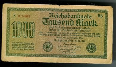 1922 Thausend Mark X 078561