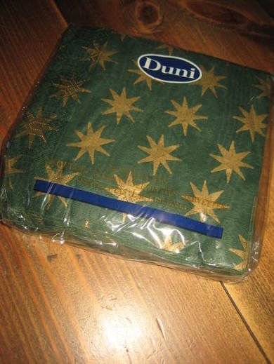 Uåpna pakke servietter Duni 80- 90 tallet