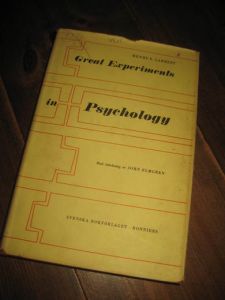 GARRETT: GREAT EXPERIMENTS IN PSYCHOLOGY. 1957.