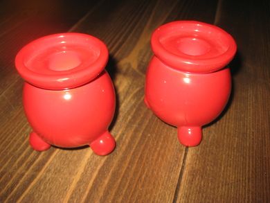 Lysestaker i keramikk ubrukt Ca 8 cm høge