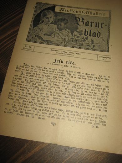 1911 nr 023 Missionsselskabets Barne blad