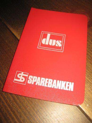 Strøken, ubrukt innskuddsbok fra Sparebanken Oslo Akershus. 60-70 tallet.