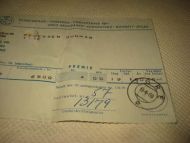 Kvitering stempla YGRE, 15.4.60..
