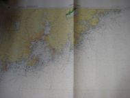 LILLESAND - NY HELLESUND Originalkart fra Det Norske kartverk pent i glass og ramme Dette er kart nr 11