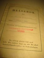 HELSEBOK fra Jernbanens Bedriftslege, VOSS,  60-70 tallet
