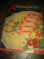 OPSKRIFTER MED ILLUSTRASJONER, fra Margarincentralen, 33 sider, 30-40 tallet. Masse oppskrifter.