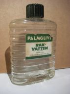 Flaske uten innhold, PALMOLIVE rak vattn. Fra COLGATE-PALMOLIVE. 60 tallet.