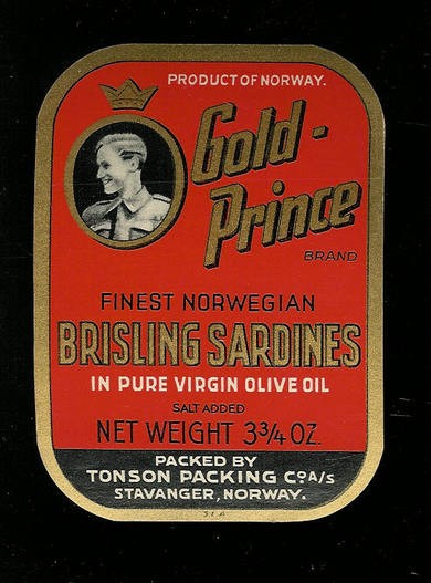 Tonson Packing Co, Stavanger. Gold Prince