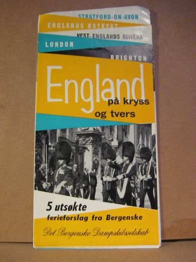 Reisebrosjyre fra Det Bergenske Dampskipsselskap 60 tallet