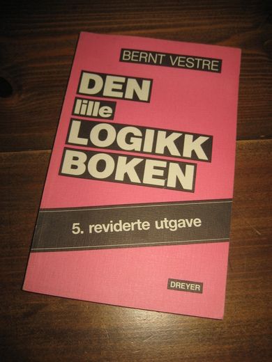 VESTRE: DEN LILLE LOGIKK BOKEN 1986