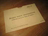 Tannlegekort innlagt i mappe: Bergens komm Skoletandklinik 1914-15