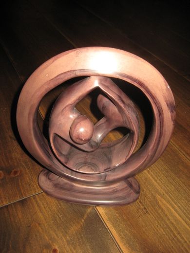 Kunst skulptur fra Kenya 80 tallet Ca 20 cm høg