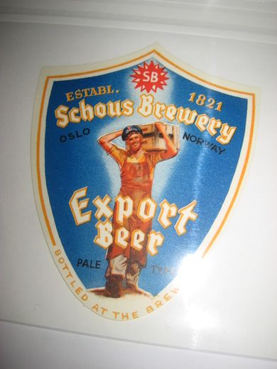 Export Beer fra Schous Brewery 60 tallet