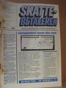 1988,nr 001,                             SKATTE BETALEREN.