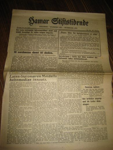 1943 nr 095 Hamar Stiftstidende