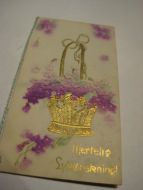 Gammelt gratulasjonskort 20-30 tallet