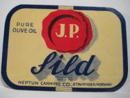 Sild J.P., fra Neptun Canning Co, Stavanger.